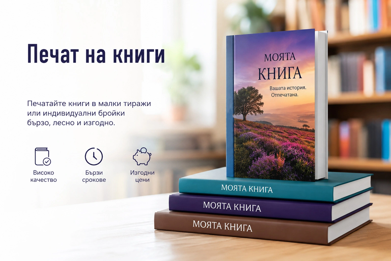 Печат на книги в малки и големи тиражи - цени